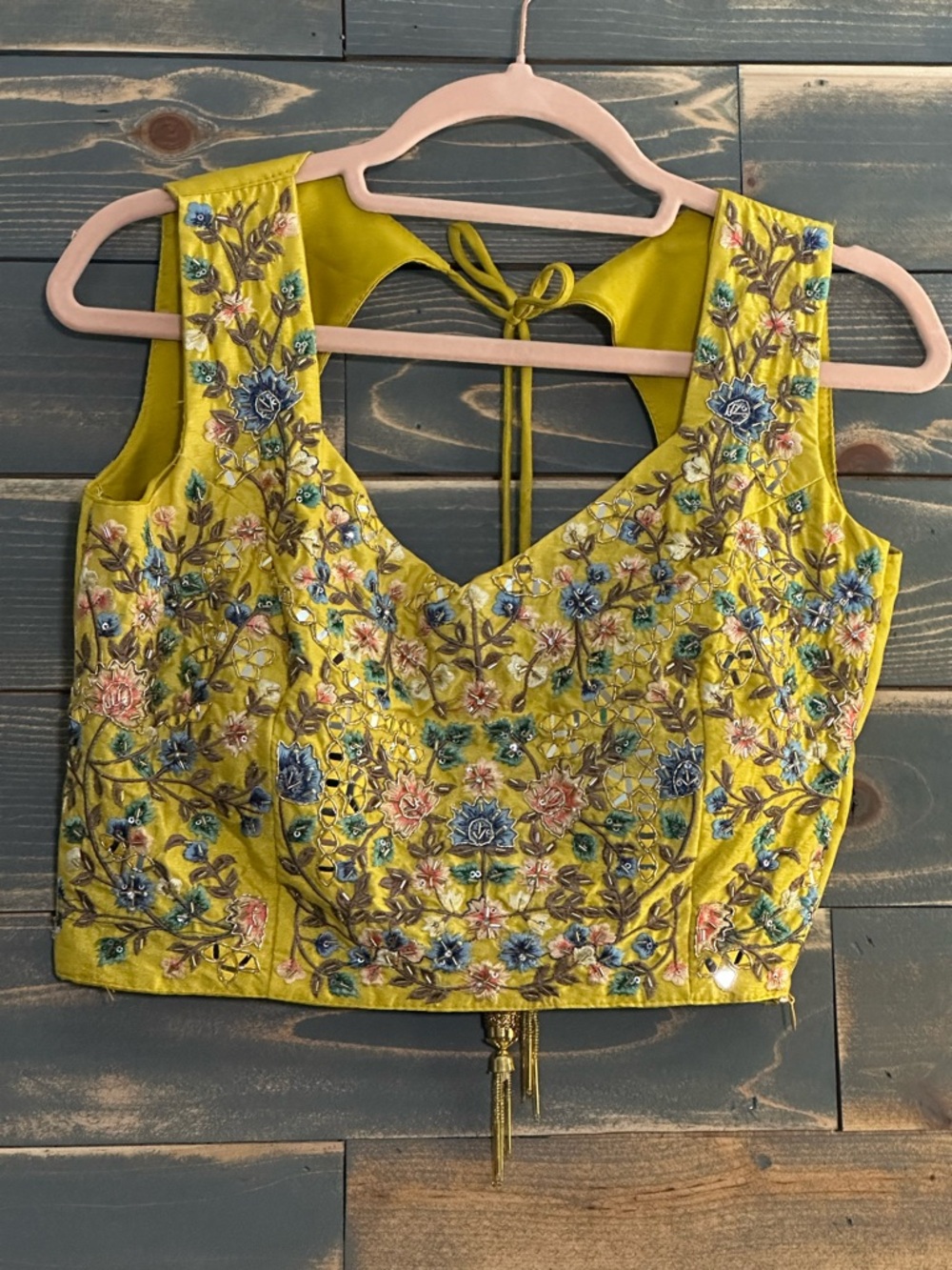 Artisian Embroidered Bead work Crop Top
